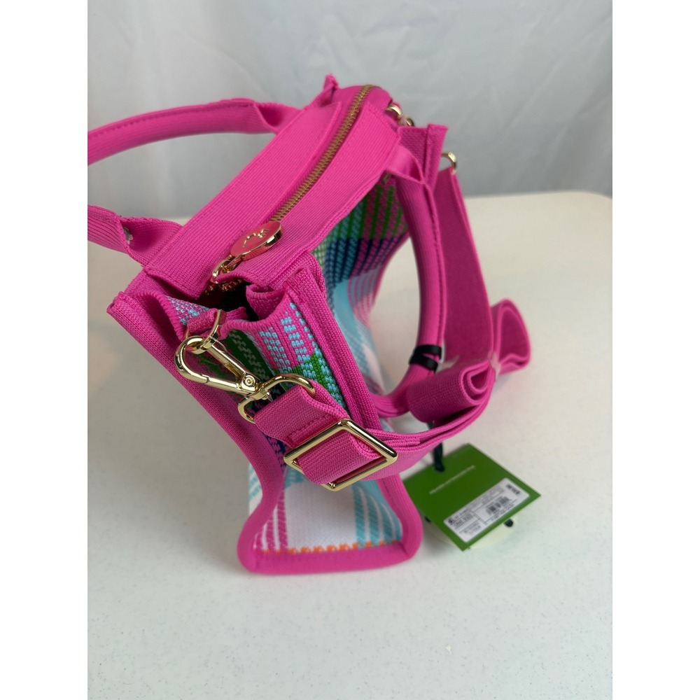 Kate Spade New York Target Pink Plaid Knit Mini Tote Crossbody Bag New - Picture 7 of 11